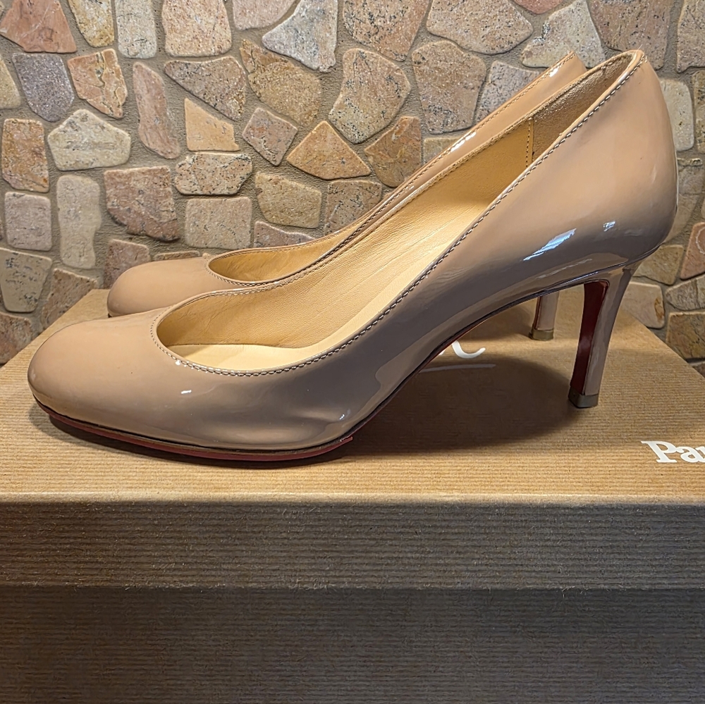 Christian LOUBOUTIN Simple Pump- Nude Round Toe 70 - Picture 5 of 10